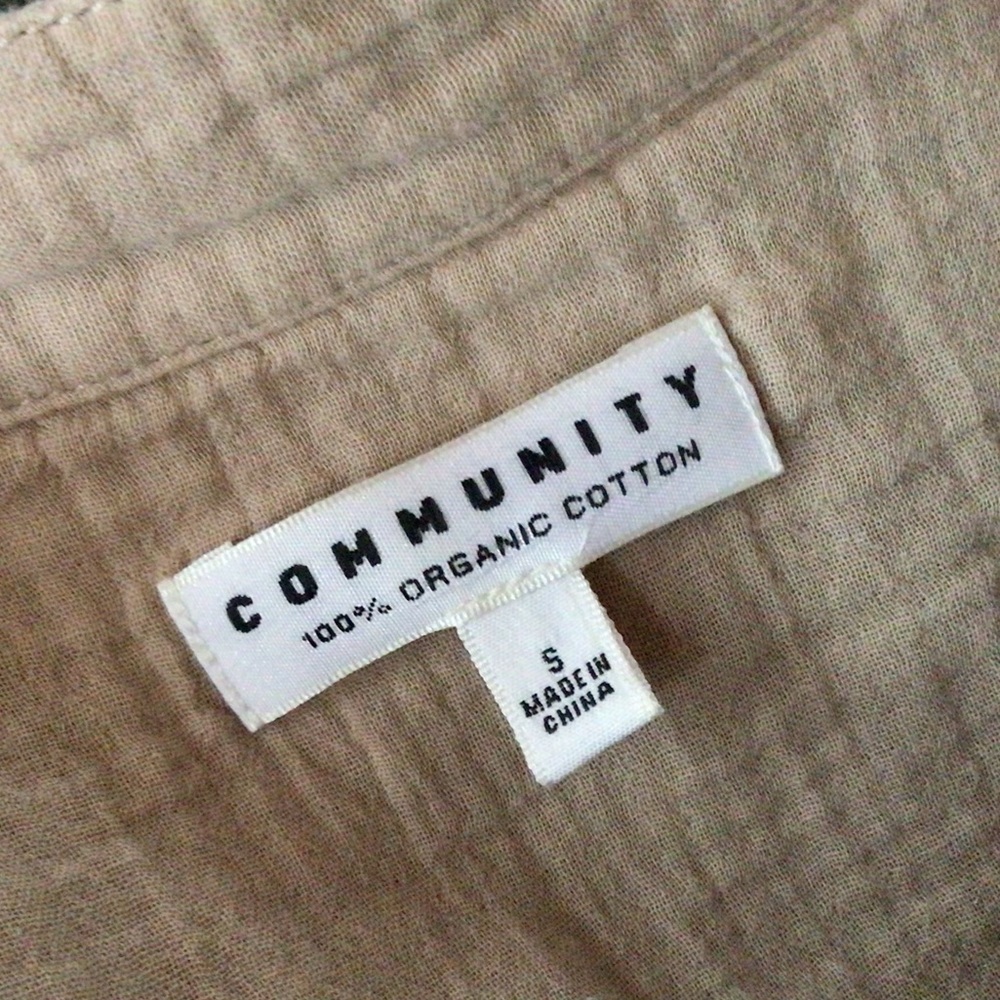Community Organic cotton tunic, Small, mink beige - Picture 2 of 5